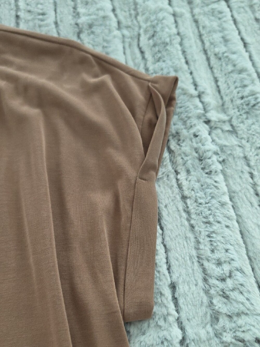 Lucky Brand Taupe Split V-Neck Tunic Top - Picture 3 of 4